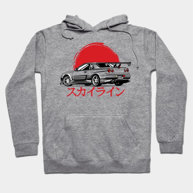 NISSAN GTR R34 Hoodie by mirailecs